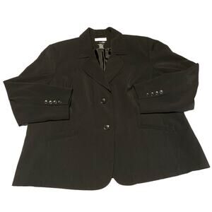 East 5th Size 22P Black Blazer Nanotex Fabric Business Travel Single Breasted